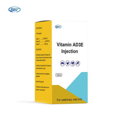 Inyección inyectable veterinaria de la vitamina Ad3e de las drogas para las ovejas 100ml/botella del ganado